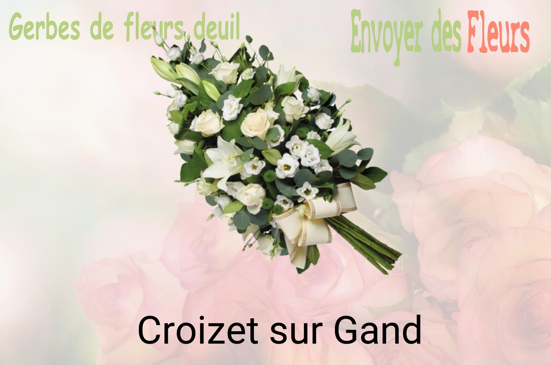 Gerbe de fleurs de deuil livrée à Croizet-sur-Gand
